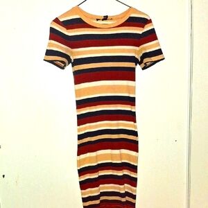 Striped Short Sleeve Dress